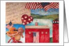 Independence Day Illustrated Patriotic Theme card