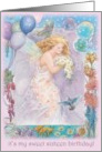 Sweet Sixteen Party Fairy Balloon Invitation card