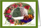 Holiday Wreath Traditional Business Greetings card