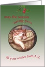 Sleepy Christmas Cat Ornament card