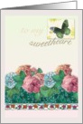 Valentine Roses Butterfly Sweetheart card