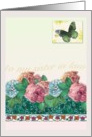 Valentine Roses Butterfly Sister In Law card