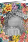 Floral Border Garden Tea Birthday Mother In Law card