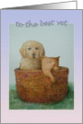 Puppy Kitten Thank You Veterinarian card
