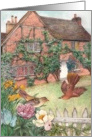 Victorian English Cottage Garden Birthday card