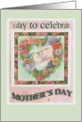 Celebrate Mothers Day Floral Wreath card