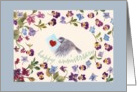 Anniversary For Daughter Bird Special Delivery Pansy Border card