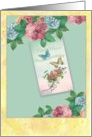 Civil Union Announcement Butterfly Vintage Roses card