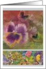 Civil Union Announcement Pansy Butterfly Illustration card
