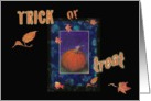Trick Or Treat Twinkling Halloween Big Pumpkin card