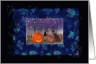Black Cat Haunted House Bootiful Halloween card