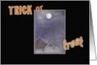 Halloween Haunted House Trick Or Treat card