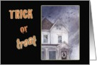 Halloween Haunted House Frightfully Festive card