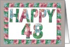 Happy 48 Birthday Roses card