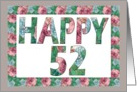 Happy 52 Birthday Roses card