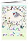 Mother’s day special delivery floral butterfly illustration card