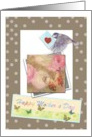 For Daughter, Mother’s Day Birdie Special Delivery Floral Illustration card