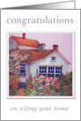 Congratulations, Sale of House Illustrated Garden card