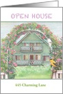 business open house illustrated house & garden card