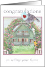 congratulations, sale of house & garden illustrated card