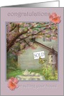 Congratulations, Sale of House & Illustrated Garden card