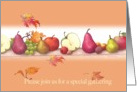 Fall party illustrated invitation card