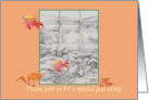 Fall party illustrated Fall bounty invitation card