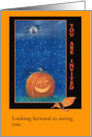 Halloween Custom Invitation, Jack o’ Lanterns Full Moon card