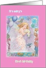 Age Specific Magical Party Invitation, Fairy & Balloons card