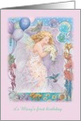 Age Specific Custom Magical Party Invitation, Fairy & Balloons card