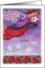 Merry Christmas. Personalize Name Magical Angel card