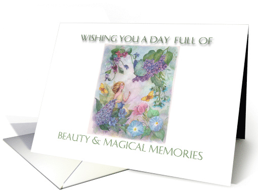 Birthday Flower Fairy Magical Fantasy Illustration card (1188222)