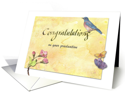 illustrated grad congrats from us take wing card (1224658)