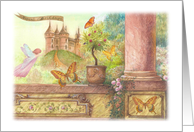 Great Niece Magical Castle 14 birthday card