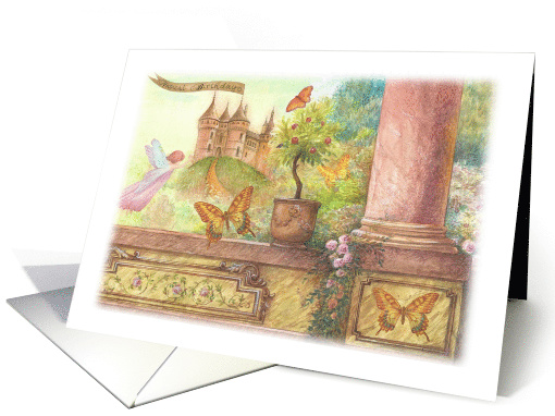 Magical Castle for Babysitter Brthday card (1225838)