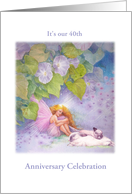 Anniversary Party Invite Magical Flower Fairy card