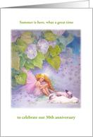 Summer Anniversary Party Invite Flower Fairy card