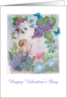 Custom Valentine for Twins Flower Fairy card
