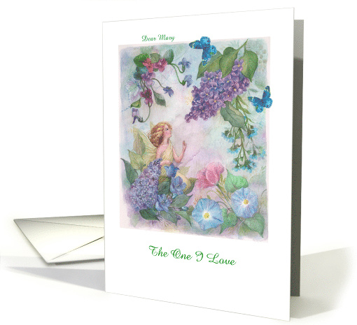 Name Specific Valentine Flower Fairy card (1240072)