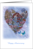 Valentine Anniversary Flower Fairy Custom Front card