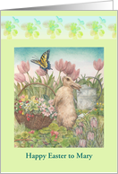 Name Specific illustrated Easter Bunny card