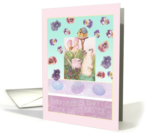 Easter Anniversary llustrated Bunny card (1247488)