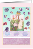 Easter Anniversary llustrated Bunny card