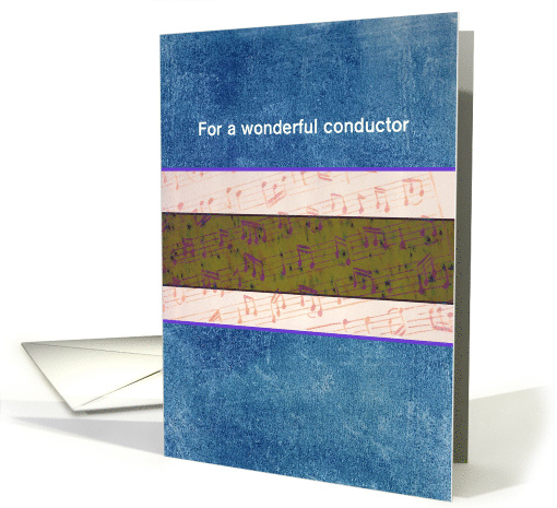 Conductor's Birthday Illustrated Musical Notes card (1252498)