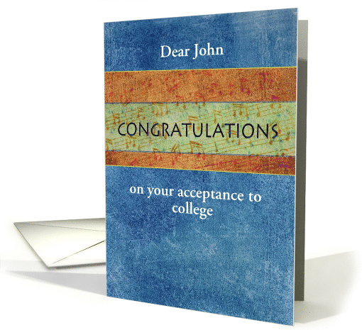 College Congratulations Blue Orange custom front card (1262634)