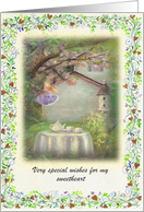 Birthday for my Sweetheart Illustrated Garden Custom Front card