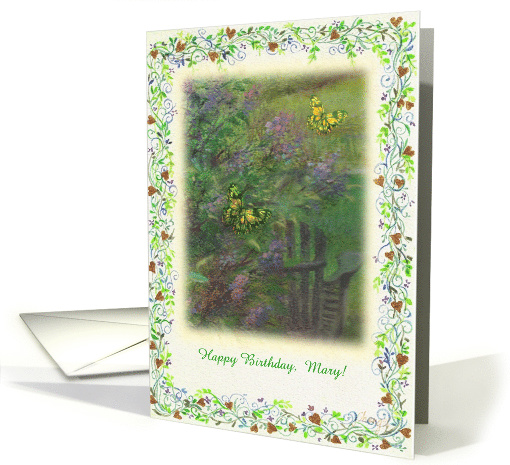 Birthday Name Specific Illustrated Garden card (1276852)