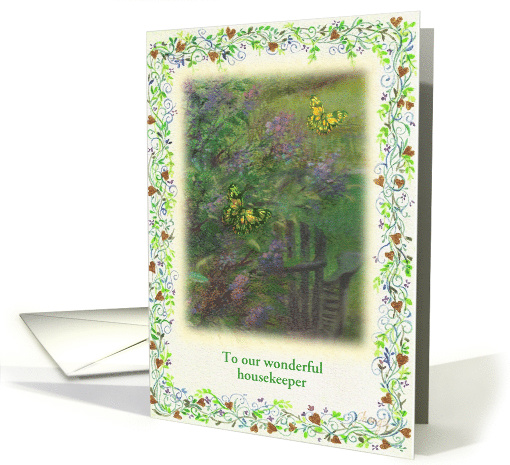 for Housekeeper Birthday Illustrated Garden card (1276854)