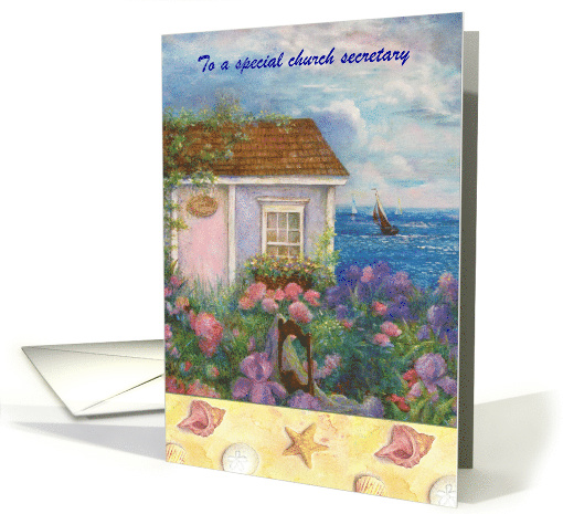 Birthday for Church Secretary Sailboat Nautical Garden card (1280236)