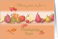 Friendsgiving Feast Fall Harvest Invite card